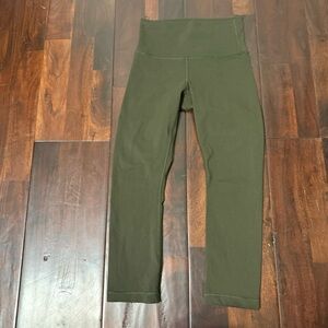 Lululemon Wunder Under Crop Leggings Size 4 Dark Olive W6AG0S